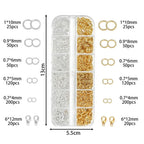 Jewelry Findings Kit 930pcs with Jump Rings Clasps Hooks Pliers Tweezers