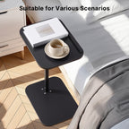 Adjustable Height Modern Laptop Table, 360° Rotating C-Shaped Side Table, Perfect for Sofa