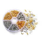 Jewelry Making Kit with Lobster Clasps Jump Rings End Crimps and Beads Box for DIY Bracelets and Necklaces
