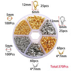 Jewelry Making Kit with Lobster Clasps Jump Rings End Crimps and Beads Box for DIY Bracelets and Necklaces