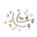 Jewelry Making Kit with Lobster Clasps Jump Rings End Crimps and Beads Box for DIY Bracelets and Necklaces