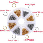 Jewelry Making Kit with Lobster Clasps Jump Rings End Crimps and Beads Box for DIY Bracelets and Necklaces