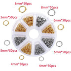 Jewelry Making Kit with Lobster Clasps Jump Rings End Crimps and Beads Box for DIY Bracelets and Necklaces