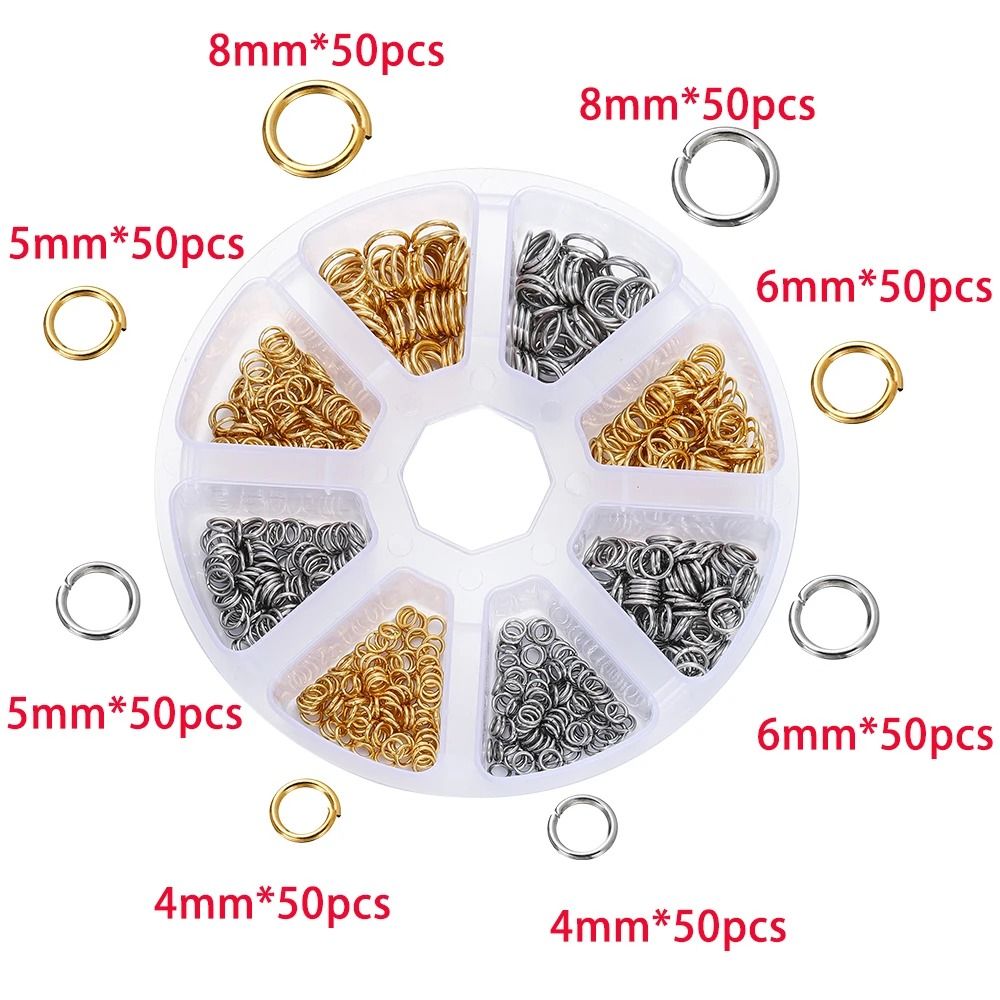 Jewelry Making Kit with Lobster Clasps Jump Rings End Crimps and Beads Box for DIY Bracelets and Necklaces