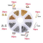Jewelry Making Kit with Lobster Clasps Jump Rings End Crimps and Beads Box for DIY Bracelets and Necklaces