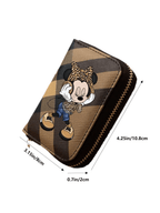 ChicMinnie Plaid Pattern PU Leather Wallet for Women