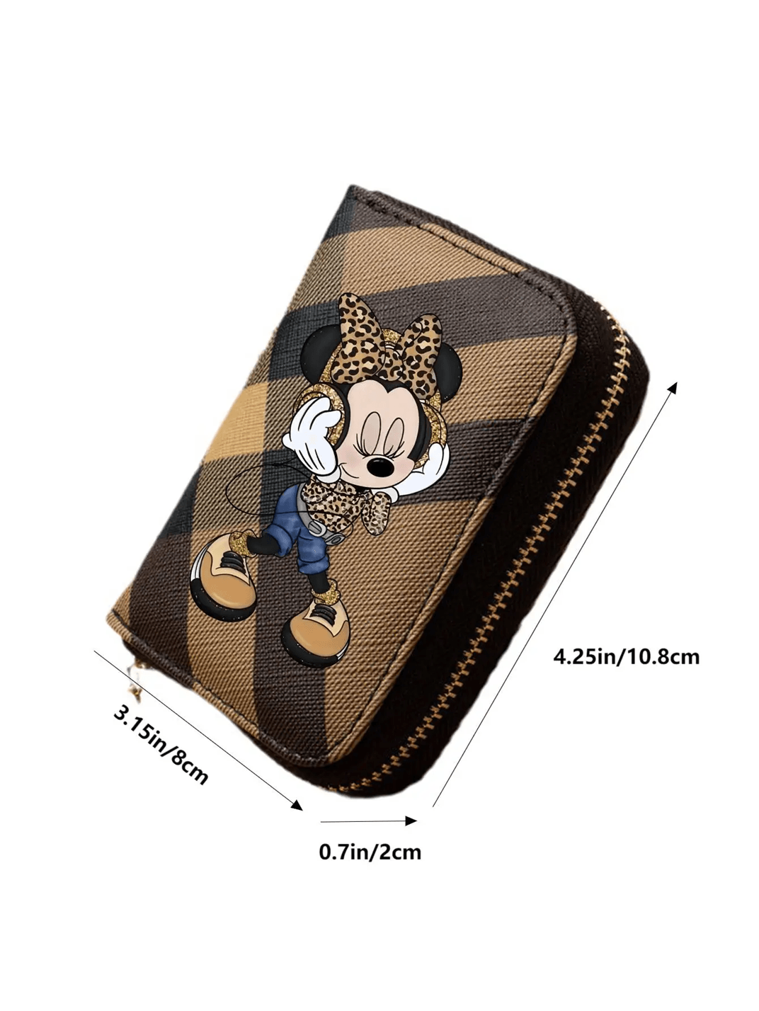 ChicMinnie Plaid Pattern PU Leather Wallet for Women