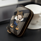 ChicMinnie Plaid Pattern PU Leather Wallet for Women