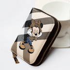 ChicMinnie Plaid Pattern PU Leather Wallet for Women