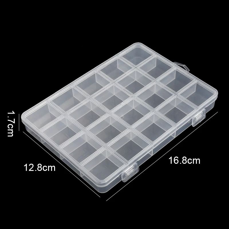 Clear Plastic Organizer Box For Jewelry, Earrings And Beads