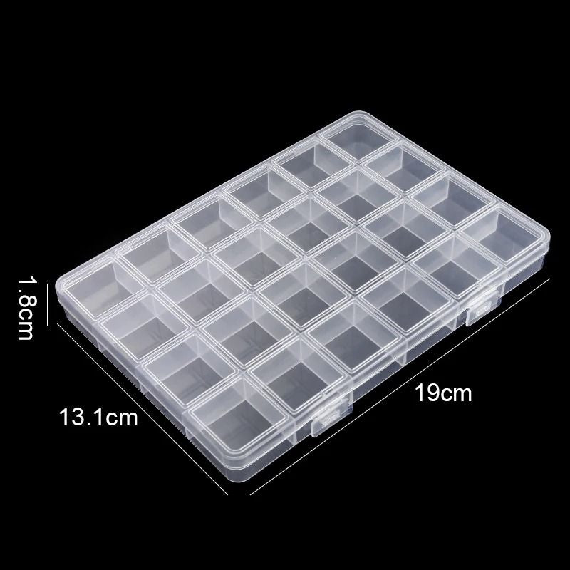 Clear Plastic Organizer Box For Jewelry, Earrings And Beads