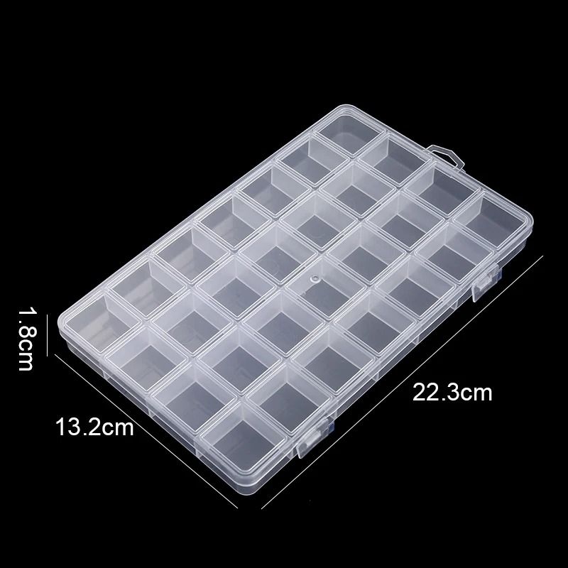 Clear Plastic Organizer Box For Jewelry, Earrings And Beads