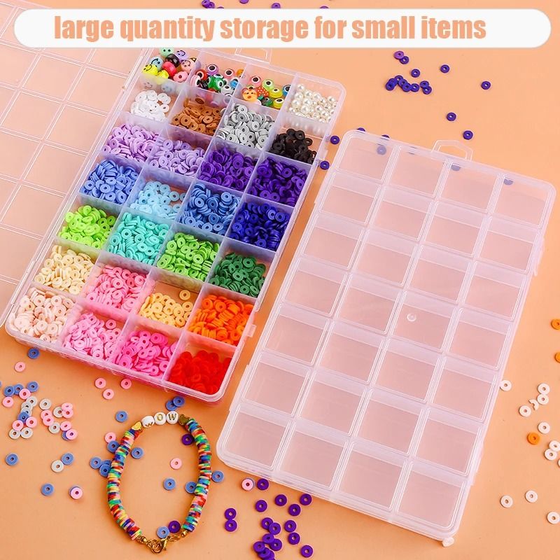 Clear Plastic Organizer Box For Jewelry, Earrings And Beads