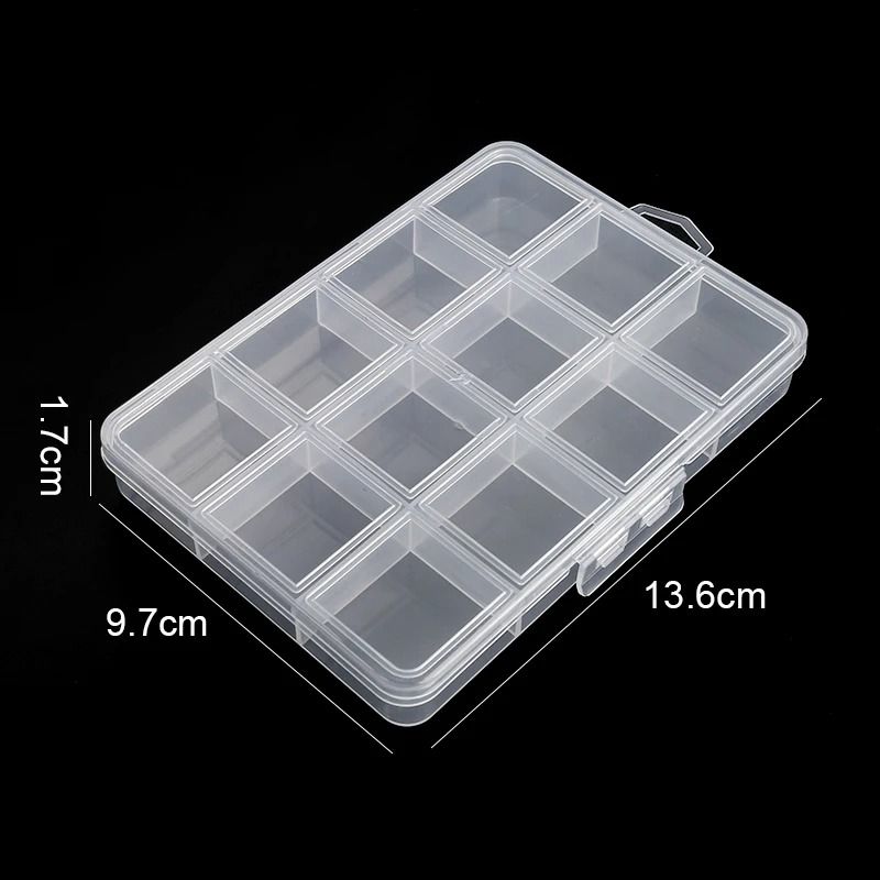 Clear Plastic Organizer Box For Jewelry, Earrings And Beads