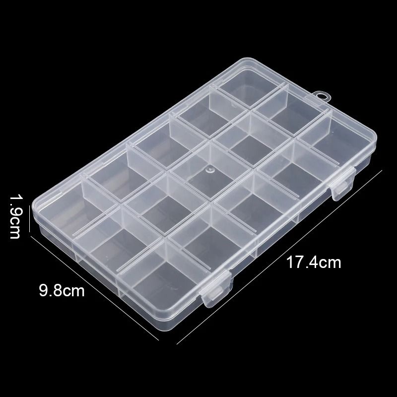 Clear Plastic Organizer Box For Jewelry, Earrings And Beads