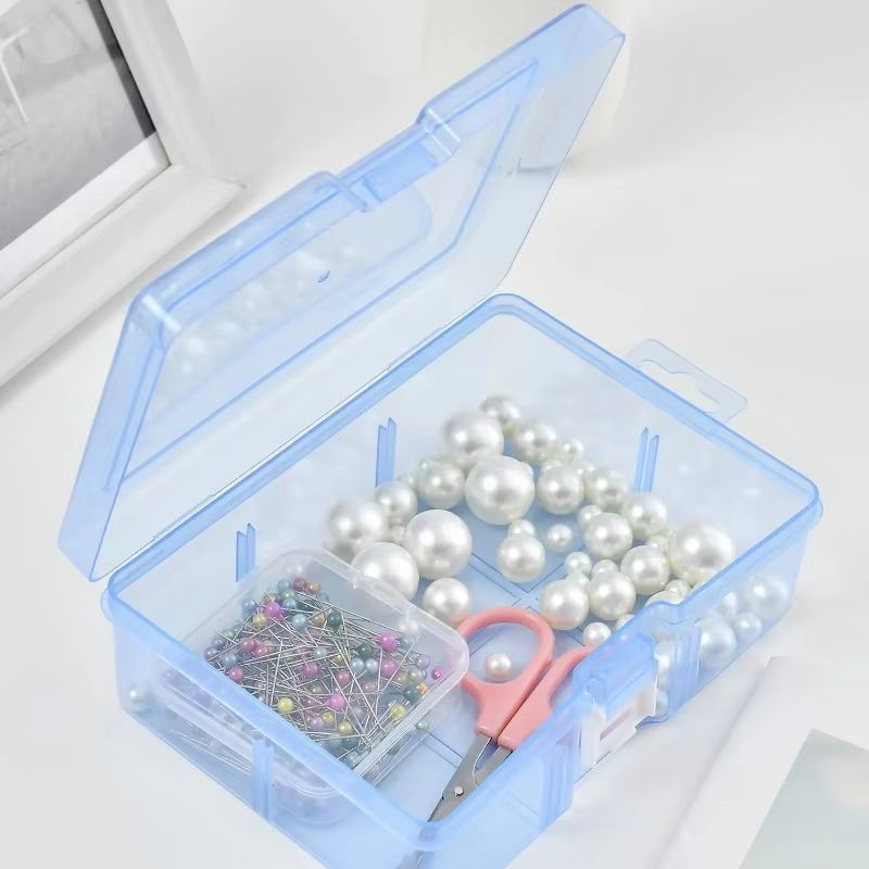 Transparent Plastic Storage Box For Jewelry Hardware Accessories Small Items DIY Crafts And Cosmetics