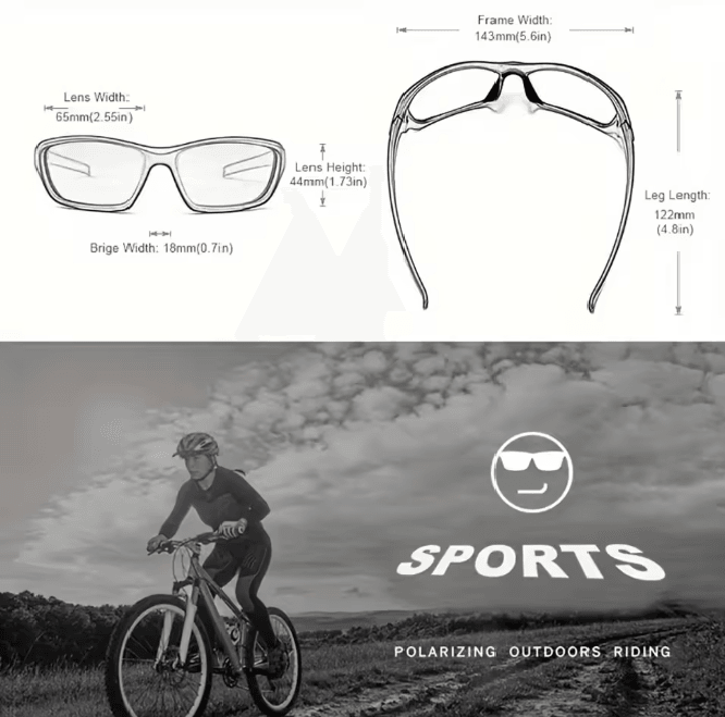 AeroView Polarized Sports Sunglasses 2 Pack for Men and Women