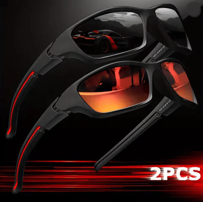 AeroView Polarized Sports Sunglasses 2 Pack for Men and Women