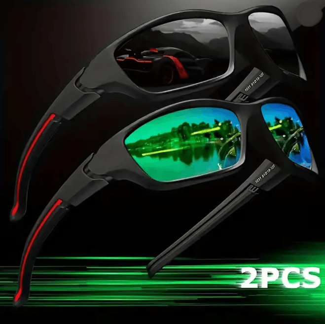 AeroView Polarized Sports Sunglasses 2 Pack for Men and Women