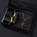 Lucky Five Petal Flower Jewelry Set For Women 5 Pieces