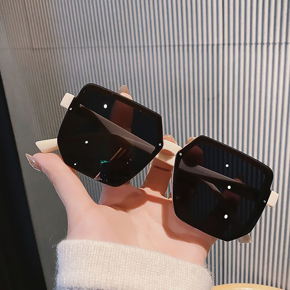 Big Frame Vintage Sunglasses Women Men Brand Square Sun Glasses Retro Eye Glasses Goggle for Male Female Polygon Sunglasses