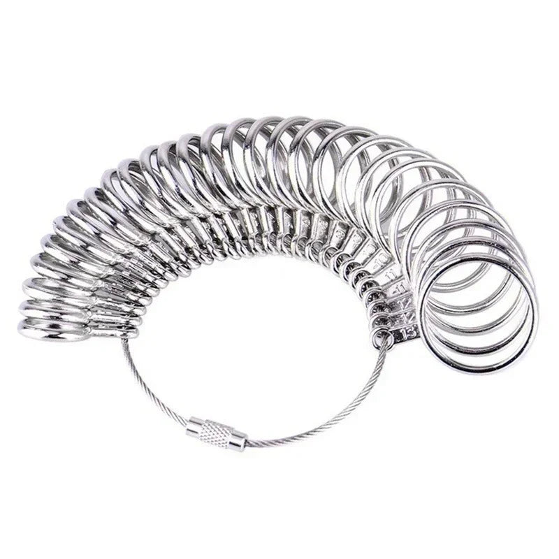 Metal Ring Sizer Measuring Tool Set, Gauge Mandrel Stick Finger Tool, Jewellery Making Equipment Accessories