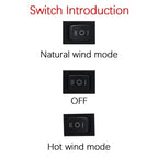 Cordless Portable Space Heater Fan with Dual Heat Mode