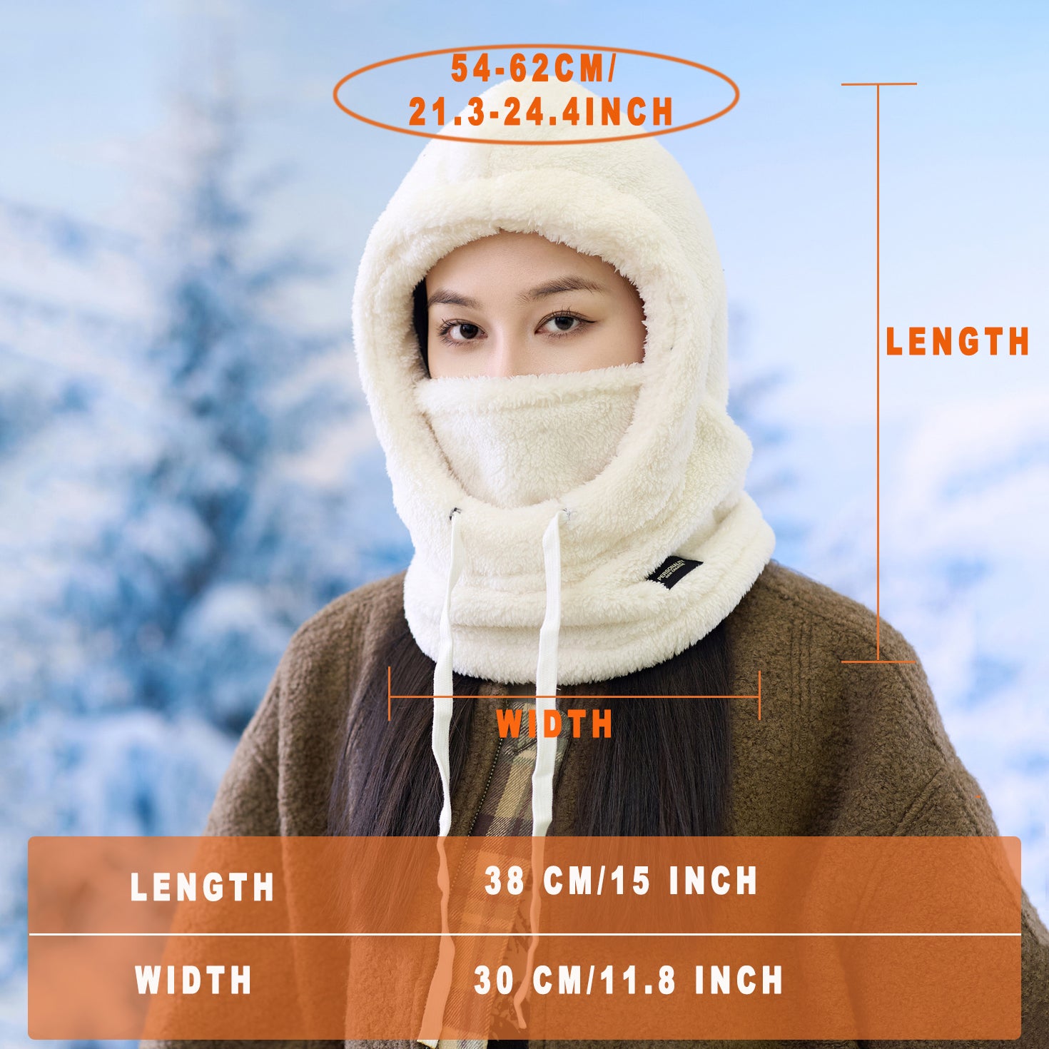 Winter Thermal Balaclava Face Mask for Skiing, Cycling & Cold Weather Riding