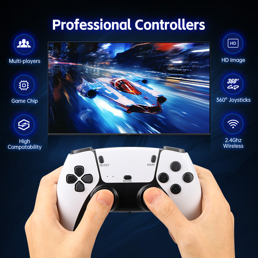3D Double Wireless Retro Handheld Console, Game Stick Mini, HD Video Game Stick Controller