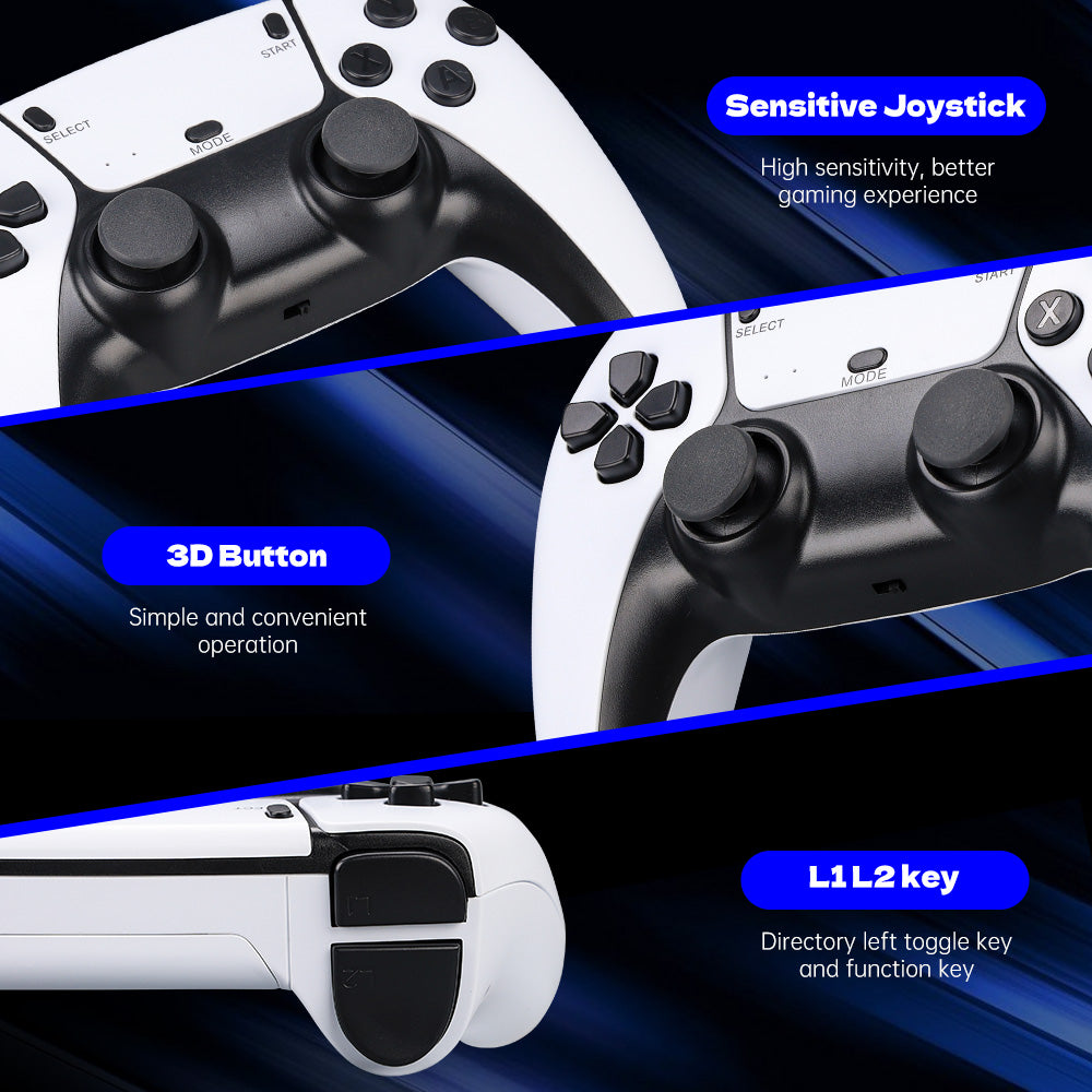 3D Double Wireless Retro Handheld Console, Game Stick Mini, HD Video Game Stick Controller
