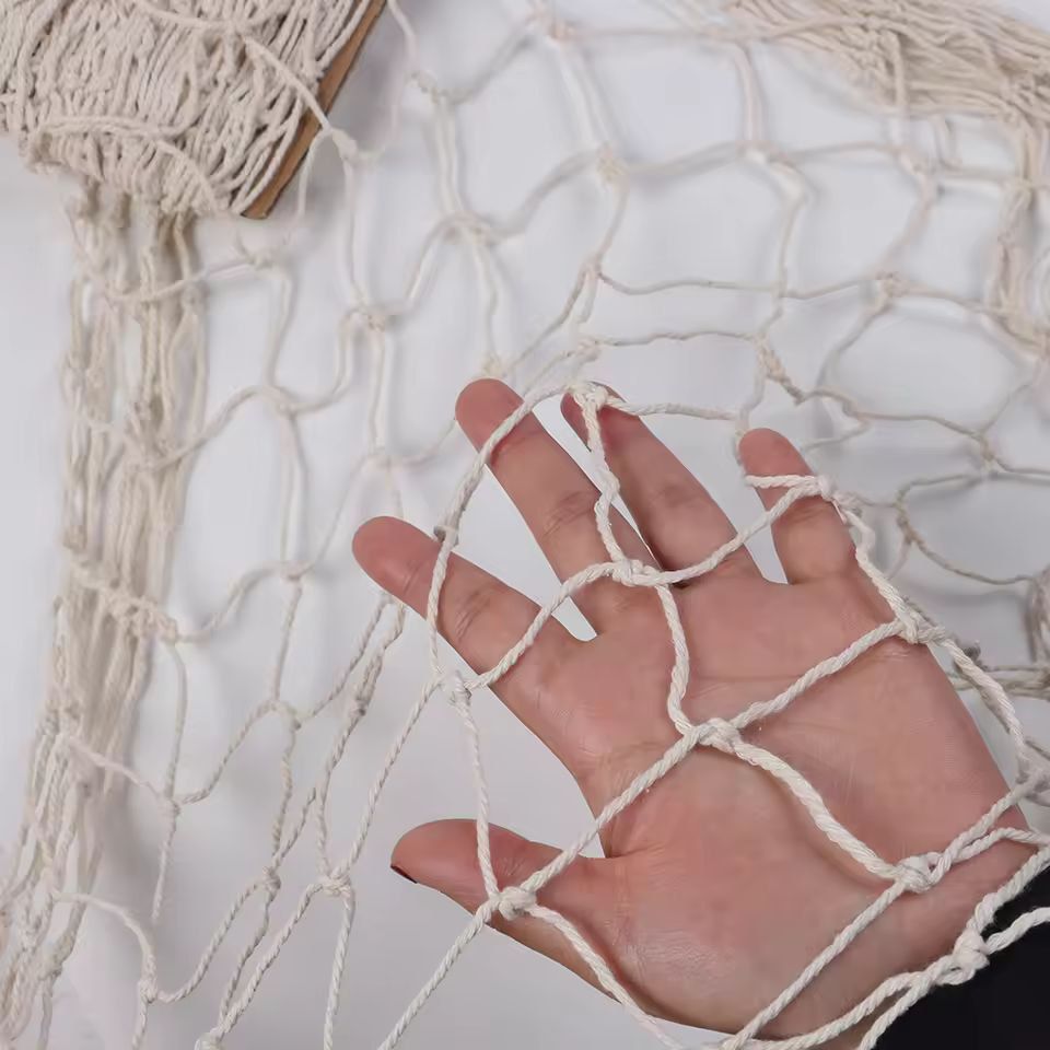 Seaside Charm Cotton Fishnet Wall Hanging