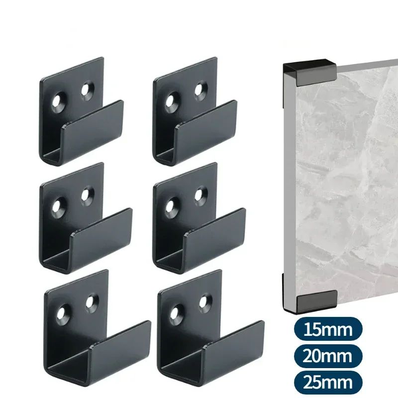 4-Piece Stainless Steel Tile Display Holder Set – Heavy-Duty Wall Mount Brackets