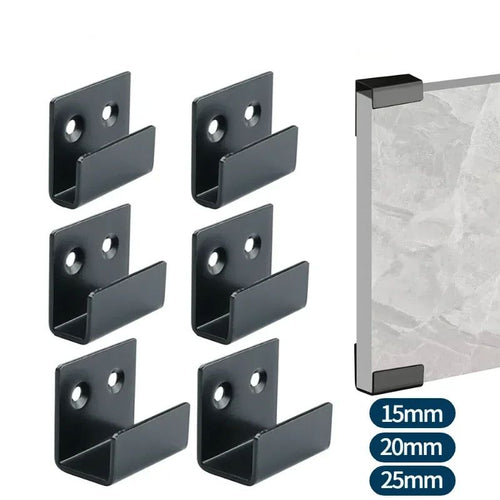 4-Piece Stainless Steel Tile Display Holder Set – Heavy-Duty Wall Mount Brackets