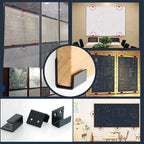 4-Piece Stainless Steel Tile Display Holder Set – Heavy-Duty Wall Mount Brackets