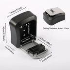 Smart Wall-Mounted Code Key Safe - Outdoor Resettable Password Lock Box for Spare Keys
