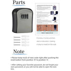 Smart Wall-Mounted Code Key Safe - Outdoor Resettable Password Lock Box for Spare Keys