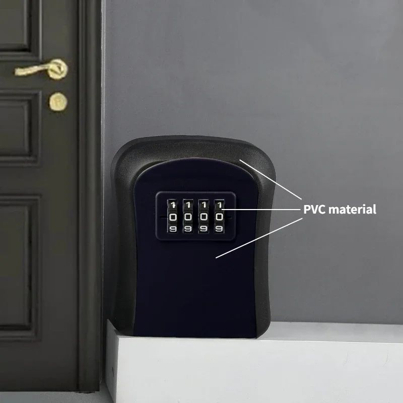 Smart Wall-Mounted Code Key Safe - Outdoor Resettable Password Lock Box for Spare Keys