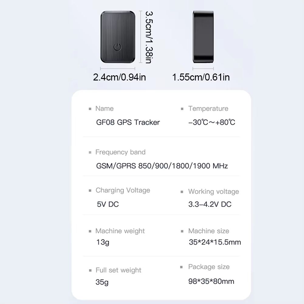 Magnetic GPS Tracker, Pet Location Tracker, Real-time Locator, Anti-theft SIM Message Positioner for Car