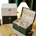 Large Capacity Multi-Layer Jewelry Storage Box, High-End Exquisite Necklace Earrings, Gold Jewelry Box