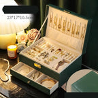 Large Capacity Multi-Layer Jewelry Storage Box, High-End Exquisite Necklace Earrings, Gold Jewelry Box