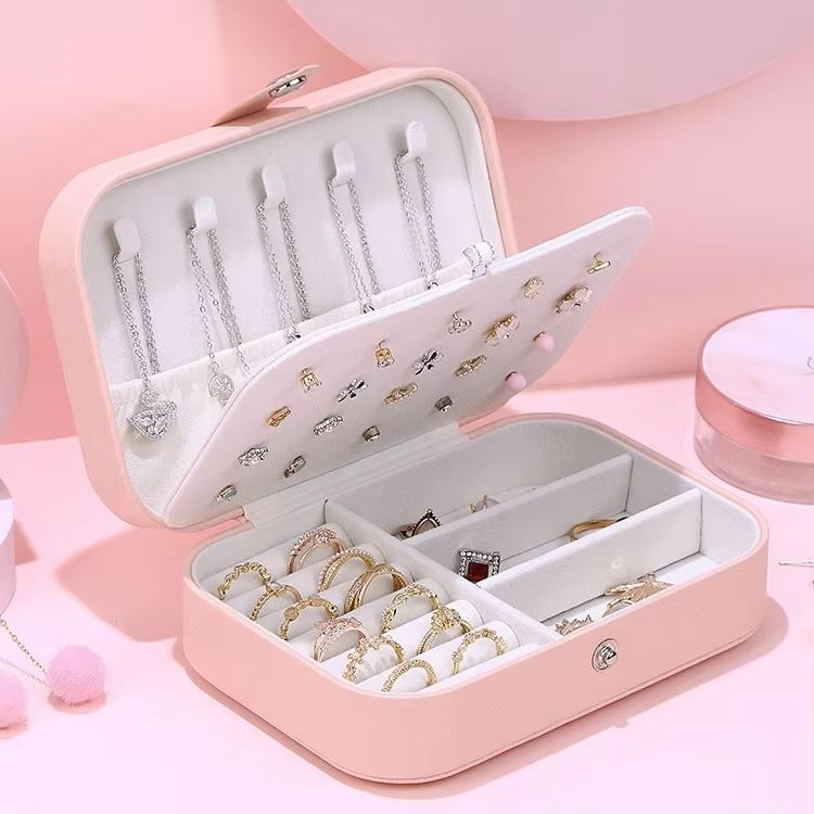 Large Capacity Multi-Layer Jewelry Storage Box, High-End Exquisite Necklace Earrings, Gold Jewelry Box