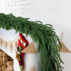 Premium Faux Cedar Christmas Garland for Mantels, Staircases & Holiday Displays