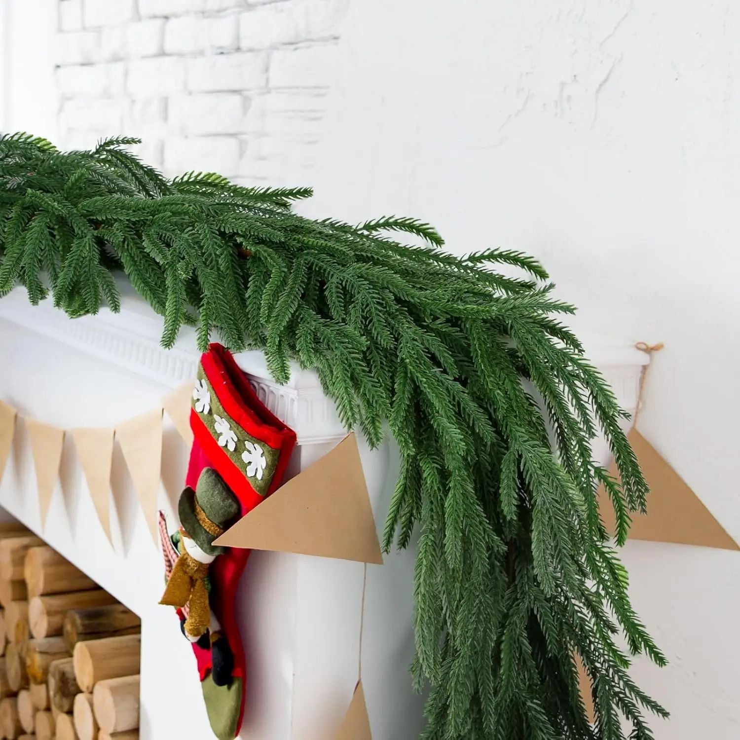 Premium Faux Cedar Christmas Garland for Mantels, Staircases & Holiday Displays