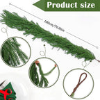 Premium Faux Cedar Christmas Garland for Mantels, Staircases & Holiday Displays