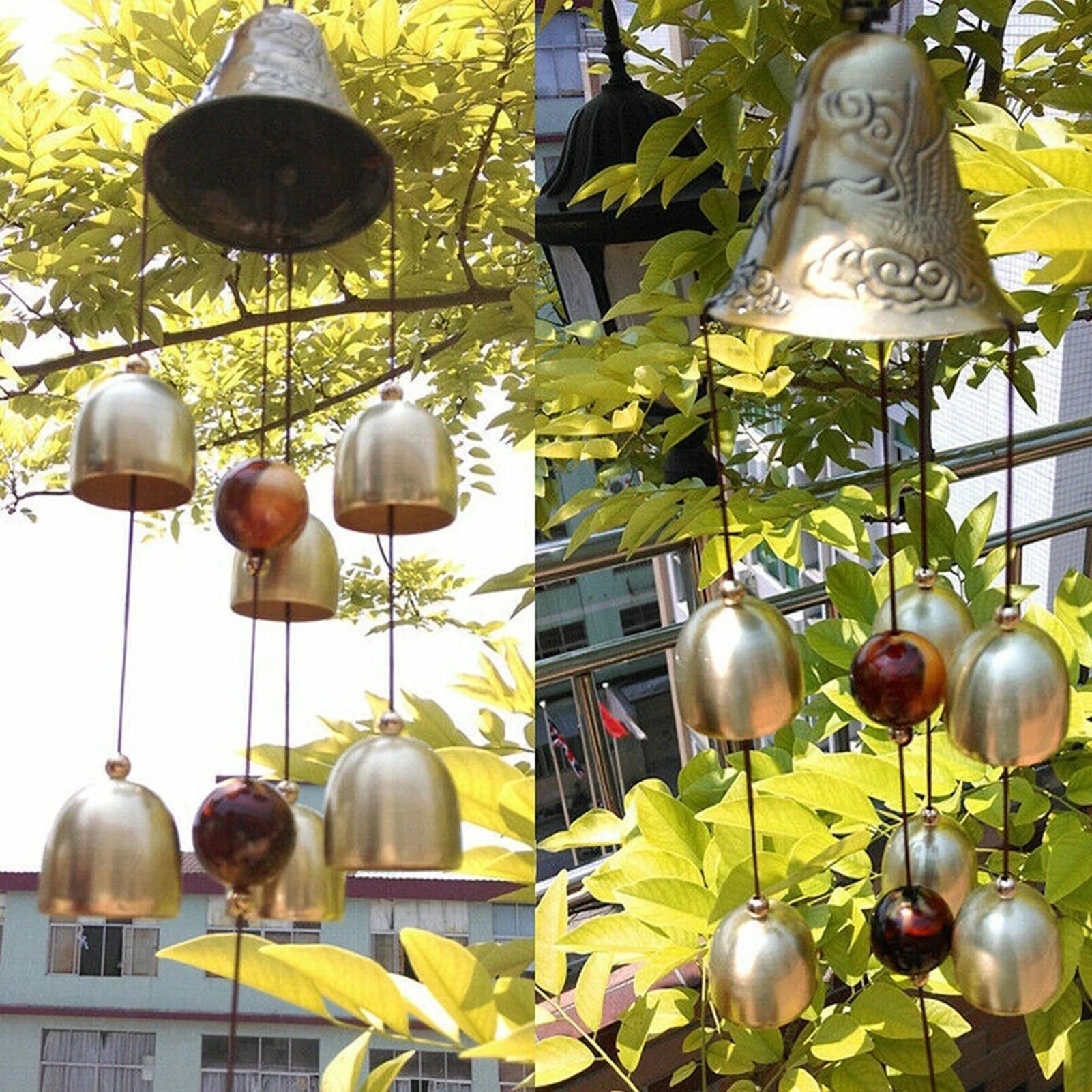 Copper Bell Outdoor Wind Chimes