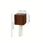 Solid Wood Magnetic Vase for Refrigerator Decor