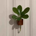 Solid Wood Magnetic Vase for Refrigerator Decor
