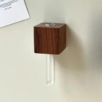 Solid Wood Magnetic Vase for Refrigerator Decor