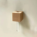 Solid Wood Magnetic Vase for Refrigerator Decor