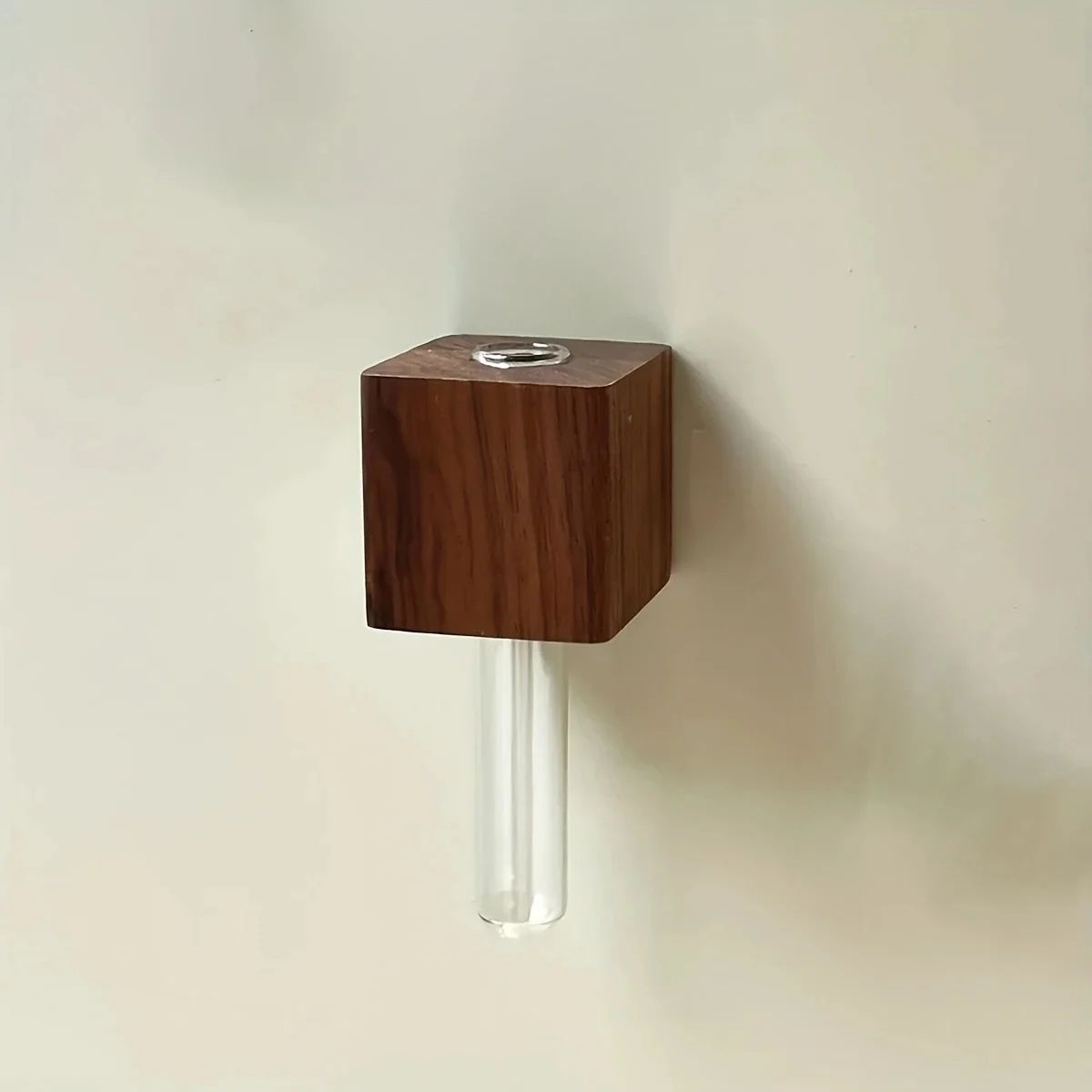 Solid Wood Magnetic Vase for Refrigerator Decor